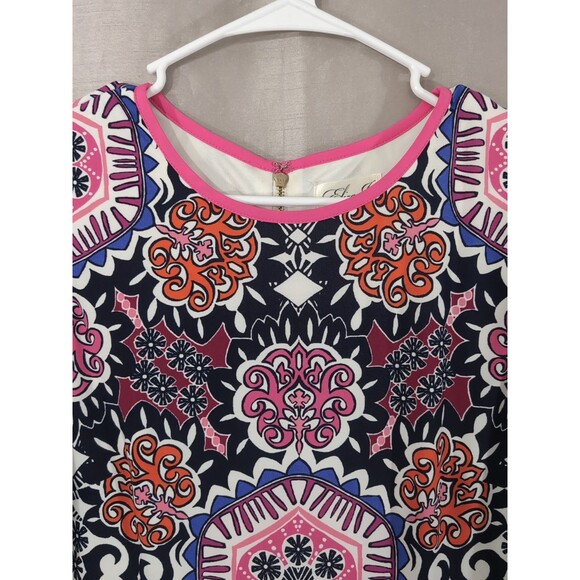 Eliza J Colorful Moroccan Medallion Colorful Sheath Career Dress Women's Size 10 - Picture 9 of 16